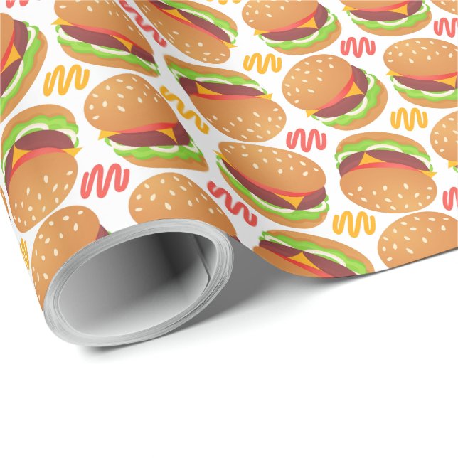 Hamburgers Wrapping Paper (Roll Corner)