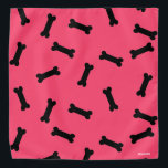 HAMbWG - Bandanna - Black Dog Bones w any colour<br><div class="desc">HAMbyWhiteGlove - Doggy Bones Bandanna - The background can be any colour!  just choose to personalise!</div>