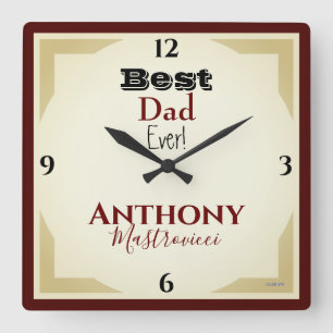 HAMbWG Best Dad Ever Wall Clock