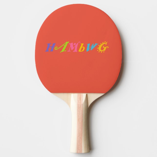 HAMbWG Bright, Graphic Colour Ping Pong Paddle (Front)