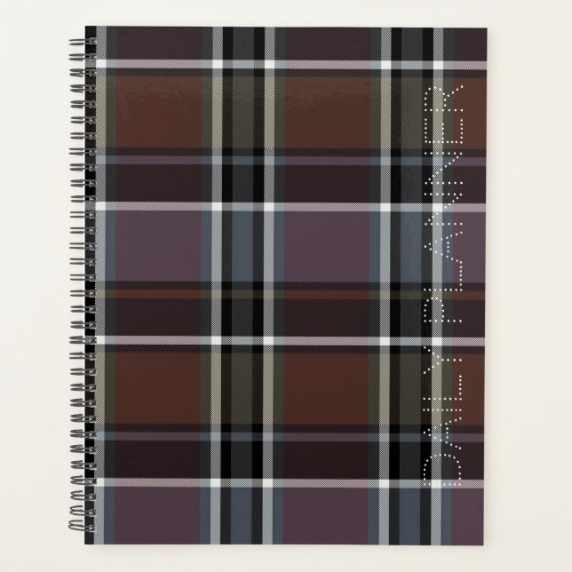 HAMbWG -  Brown Plaid Planner (Front)
