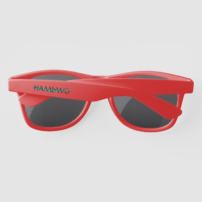 HAMbWG Casual Fun Sunglasses - Red (Back)