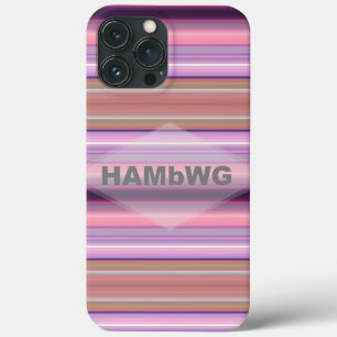 HAMbWG Cell Phone Case with Pink Stripes