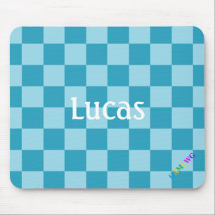 HAMbWG - Computer Mouse - Aqua Chequered Pad