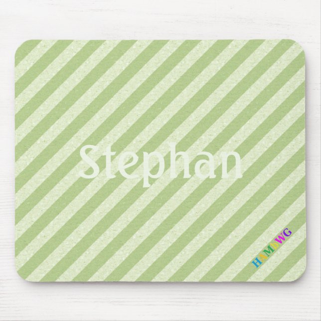 HAMbWG - Computer Mouse - Light Green Diagonal Pad (Front)