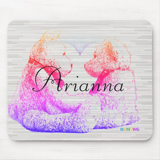 HAMbWG - Computer Mouse - Teddy Bear Love Pad (Front)