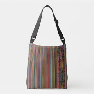 HAMbWG Cross Body Bag or Tote -Multicolor Bars