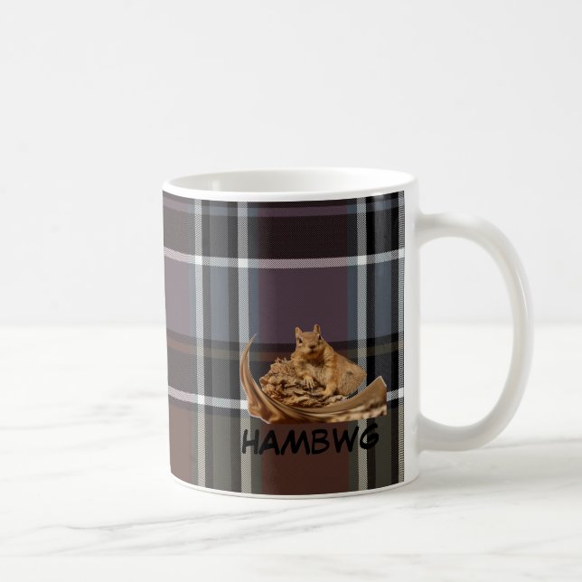 HAMbWG Cup - Plaid w/Squirrel Logo (Right)