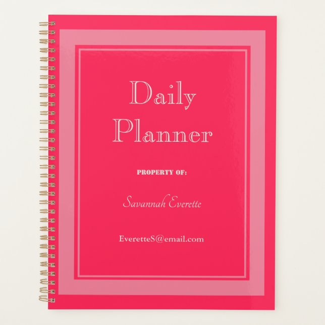 HAMbWG - Daily Planner - Any Colour (Front)