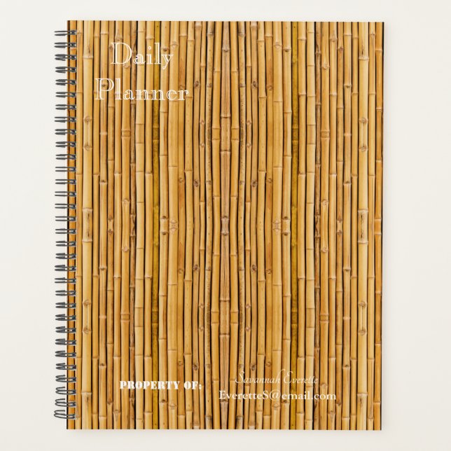 HAMbWG - Daily Planner -  Bamboo Design (Front)