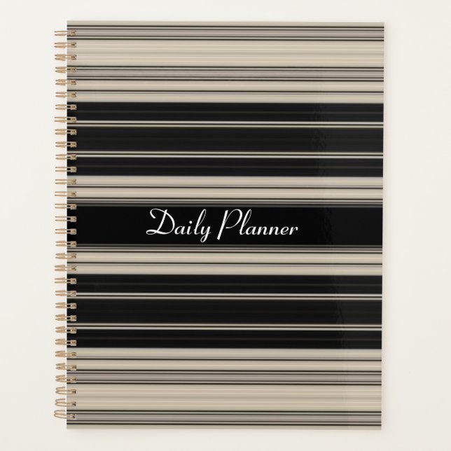 HAMbWG - Daily Planner - Black & Creme (Front)
