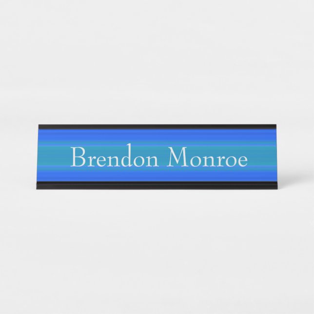 HAMbWG - Desk Name Plate - Gradient Blue (Front)