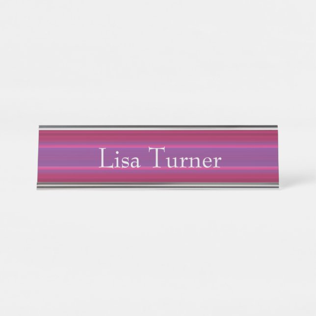 HAMbWG - Desk Name Plate - Gradient Raspberry (Front)