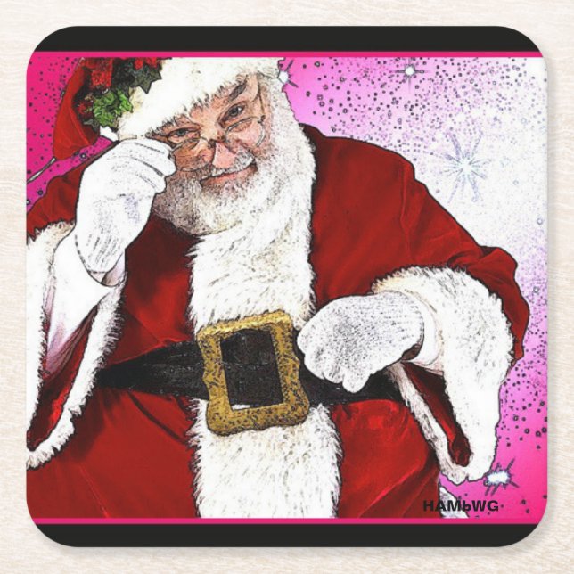 HAMbWG - Disposable Coasters - Santa Claus (Front)