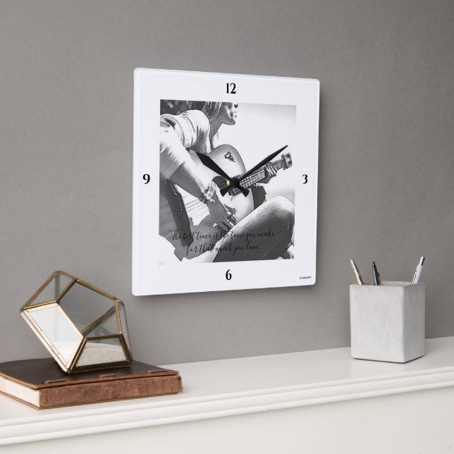 HAMbWG Female Guitarist Theme Wall Clock (Office)