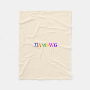 HAMbWG - Fleece Blanket -Creme  w Logo
