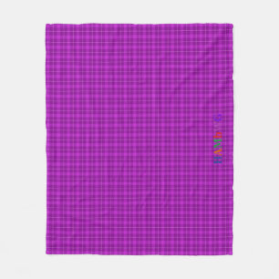 HAMbWG Fleece Blanket - Violet Plaid