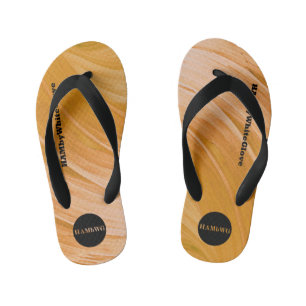 HAMbWG Flip-Flops - Orange Swirl Kid's Thongs