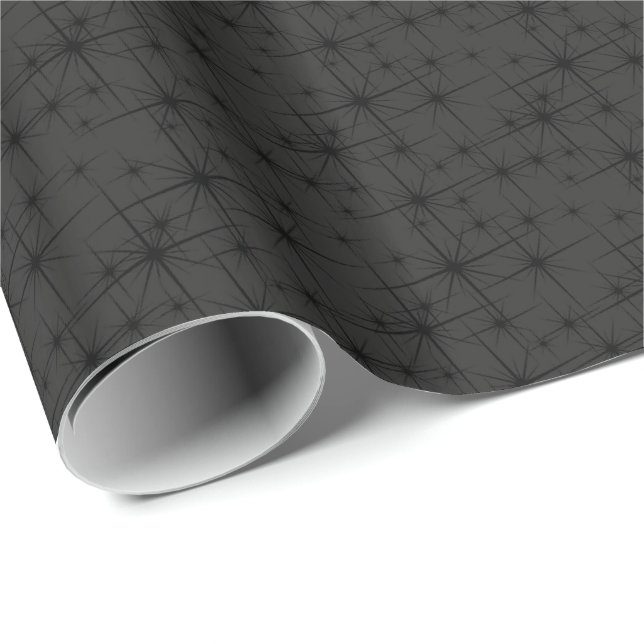 HAMbWG Glossy Wrapping Paper - Black Starry (Roll Corner)