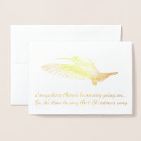 HAMbWG - Gold Foil Card - Humming Bird