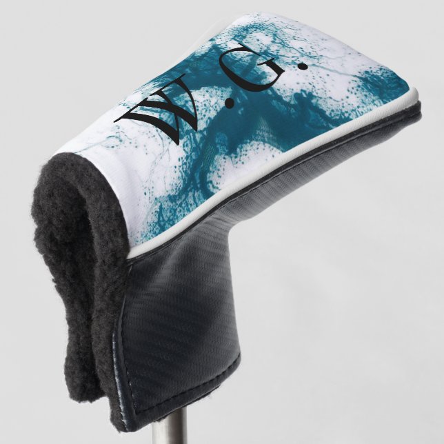 HAMbWG Golf Iron Head Cover -Teal Ink (3/4 Front)