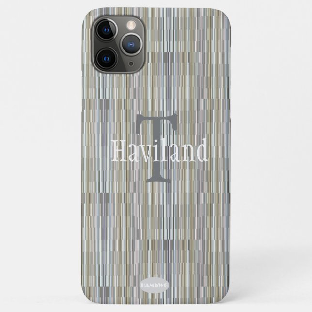 HAMbWG Grey Gold Gradient Monogram Case-Mate iPhone Case (Back)
