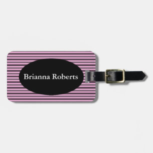 HAMbWG Luggage Tag w/ leather strap - Neon Pink