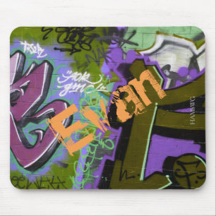 HAMbWG - Mousepad - Purple & Green Graphiti