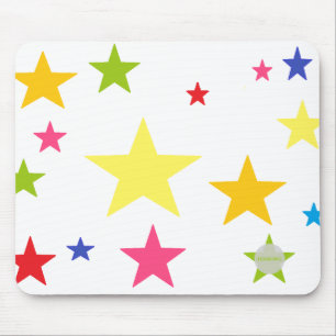 HAMbWG multi-colour stars with any colour backgrou Mouse Pad