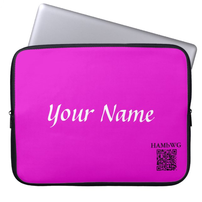 HAMbWG - Neoprene Laptop Case - Violet Personalize (Front)