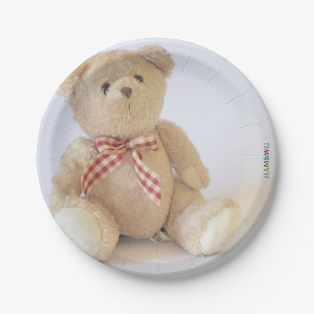 HAMbWG - Paper Goods - Teddy Bear Plate (Front)