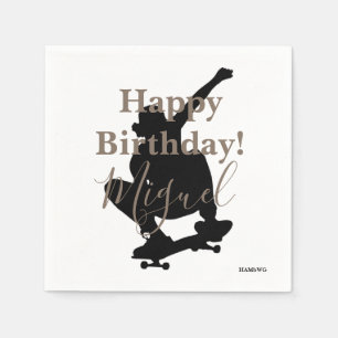 HAMbWG - Personalised Napkin - Skate Boarder