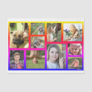 HAMbWG - Photo Collage with Rainbow Framing Tissue Paper