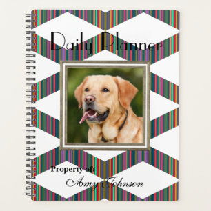 HAMbWG - Photo Daily Planner - Neon Stripe Diamond