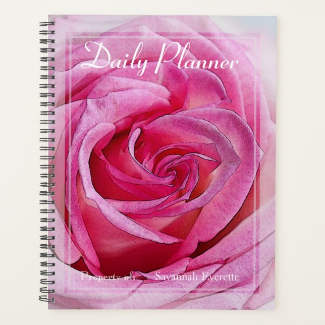 HAMbWG - Photo Daily Planner - Pink Rose (Front)