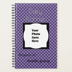 HAMbWG - Photo Daily Planner - Purple Gingham
