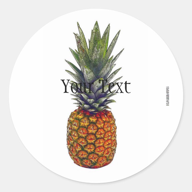HAMbWG Pineapple Stickers - with Text Box (Front)