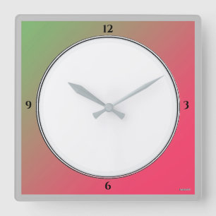 HAMbWG Pink, green, white and black - Wall Clock