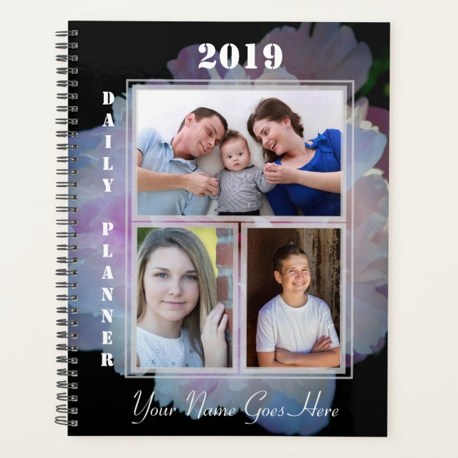 HAMbWG - Pink Wispy Flower Planner (Front)