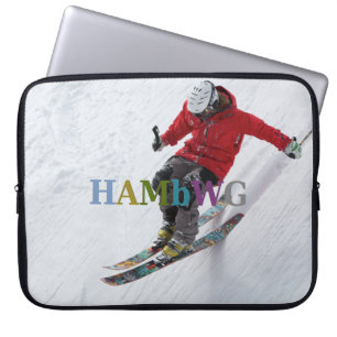 HAMbWG Skier - Neoprene Laptop Sleeve - Skier