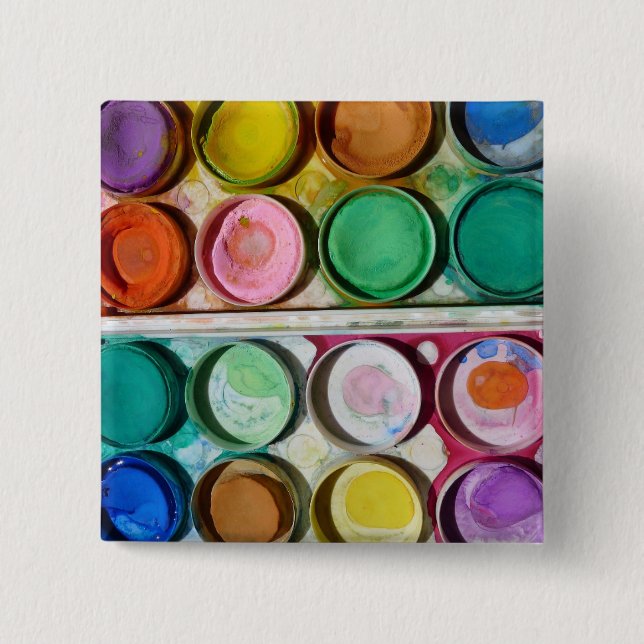 HAMbWG - Square Button - Water Colours (Front)