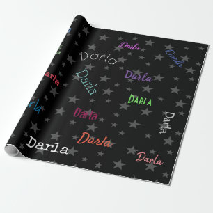HAMbWG - Stars with Name Wrapping Paper