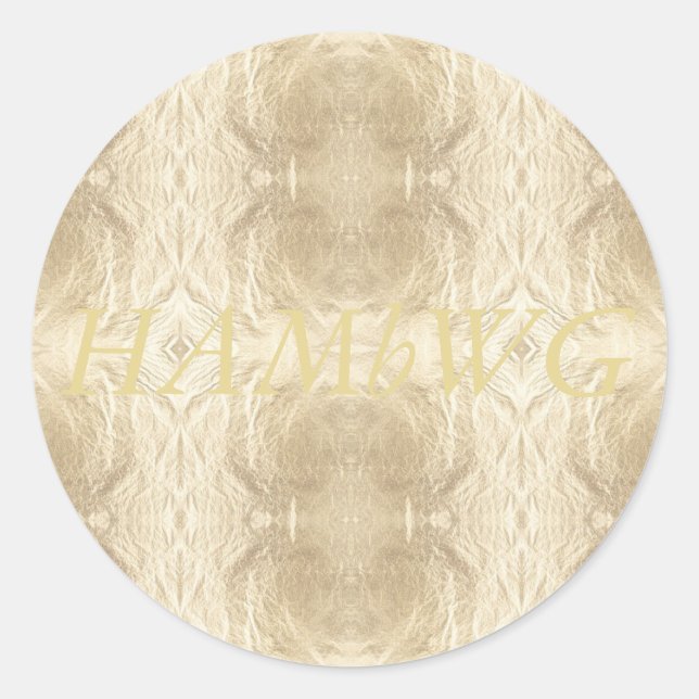 HAMbWG - Stickers - Gold Logo Image (Front)