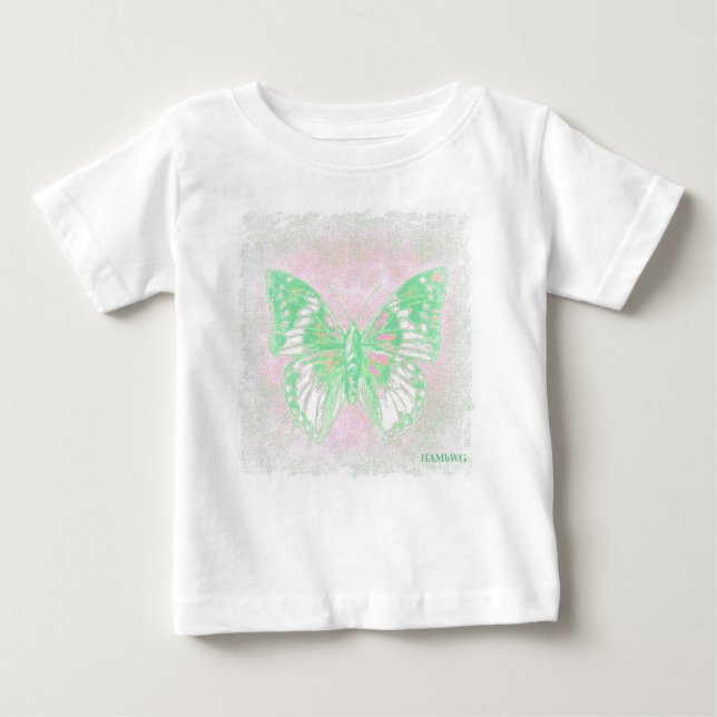 HAMbWG - Sweatshirt - Green Butterfly Baby T-Shirt (Front)