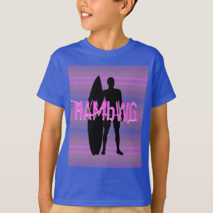 HAMbWG - T Shirt - Purple Gradients Surfer