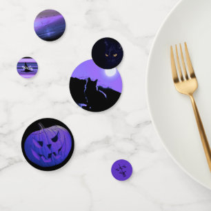 HAMbWG - Table Confetti - Purple Halloween Cat