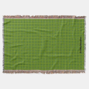 HAMbWG Throw Blanket - L. Green Plaid