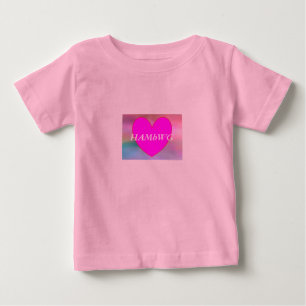 HAMbWG Toddler Long Sleeve T - Violet Heart Pastel Baby T-Shirt