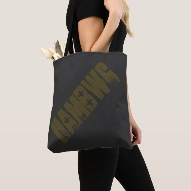 HAMbWG - Tote Bag - Black/Olive Reverse (Close Up)