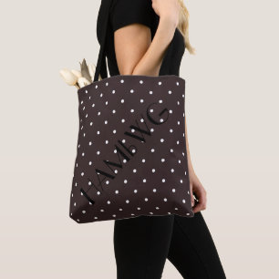 HAMbWG - Tote Bag - Brown w Polka Dot